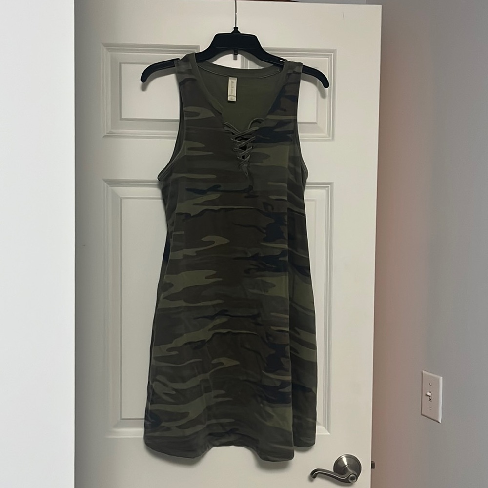 Altard state lace up camo dress